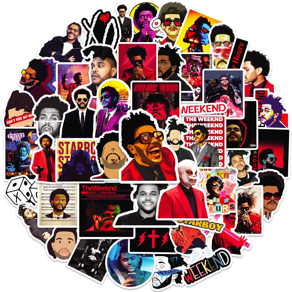 10/50PCS The Weeknd Aufkleber Graffiti Dekoration Skateboard Laptop Motorrad Telefon Fall Wasser Tasse Wasserdicht Cartoon Aufkleber