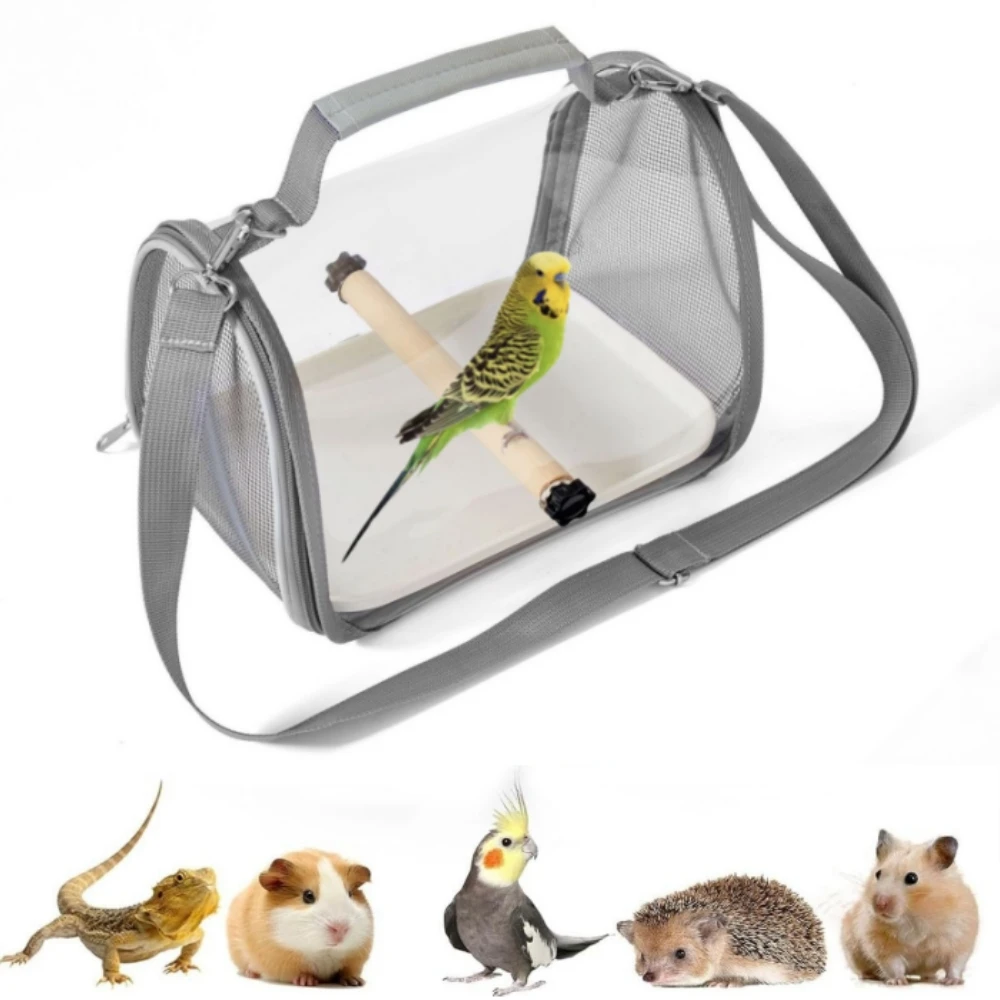 Bird Carrier Small Bird Travel Bag with Perch for Lovebird Budgie Parrot Small Pet Hamster Sugar Glider Benny Bag