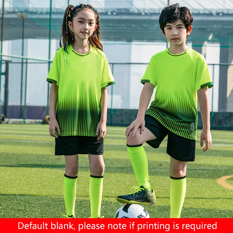 Boys' Soccer Jerseys Girls' Sports Short Sleeve Sets School Game Uniforms Kits Vest Children Football Suit Tracksuit
