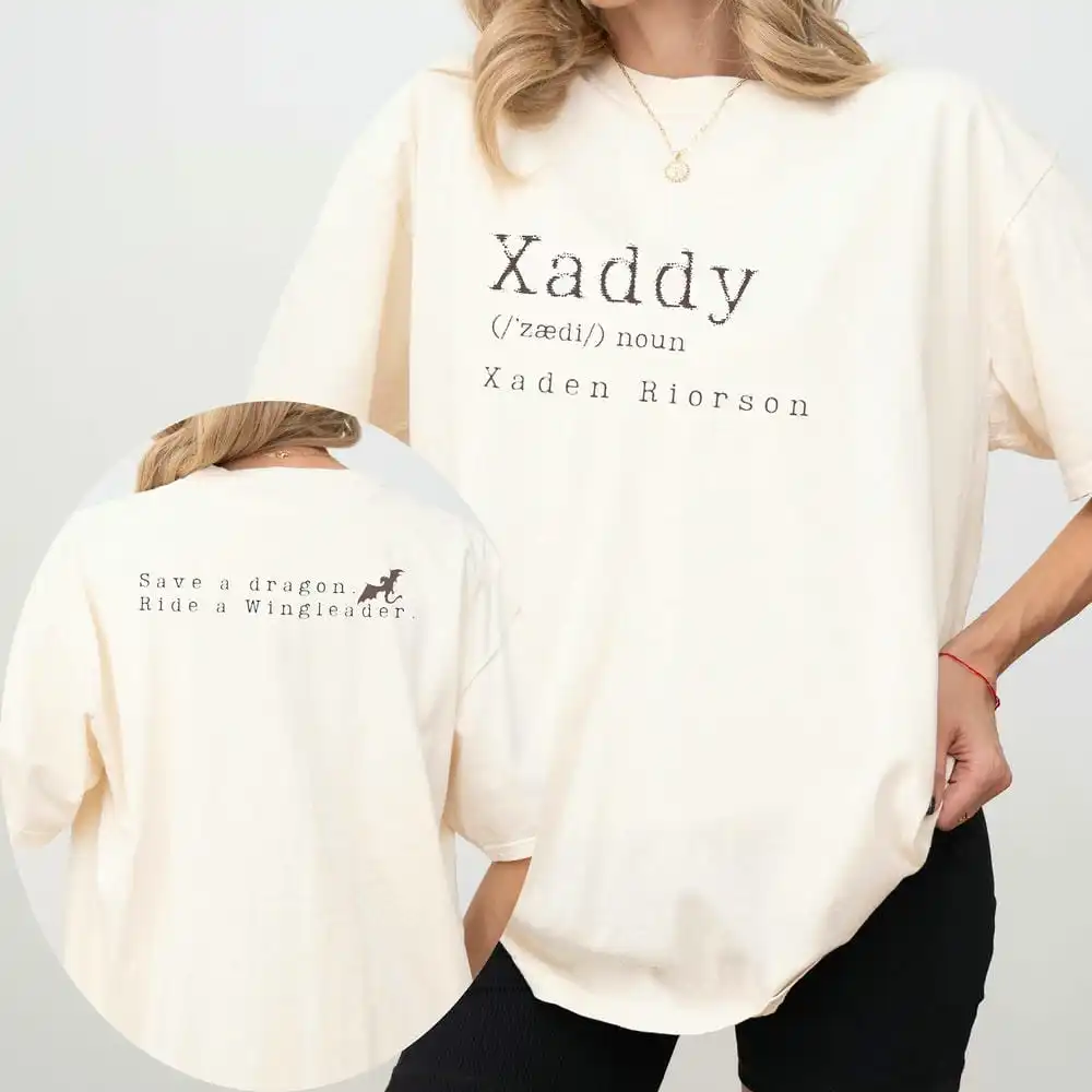 Retro Xaden Riorson Xaden Fourth Wing Shirt Rebecca Yarros Apparel Unisex Tee Cotton Shirt Fantasy Apparel Y2K Top Streetwear 3