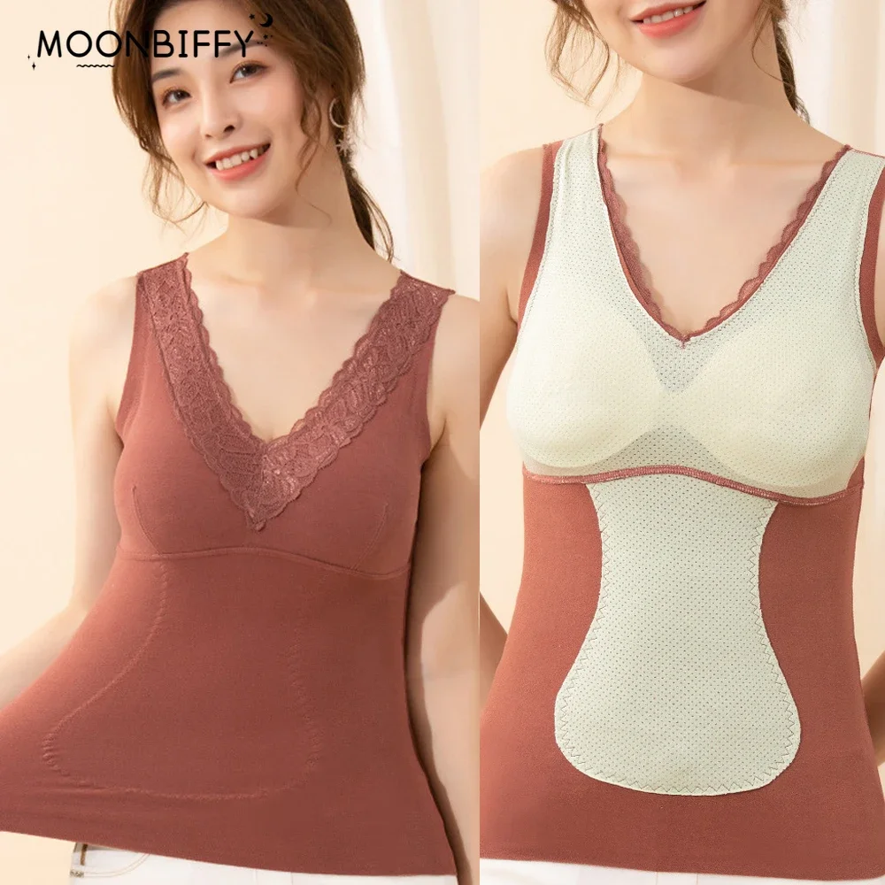 

Кружевная майка, женское пикантное термобелье, зимнее бархатное нижнее белье, укороченная майка, Топ большого размера для девочек 3XL