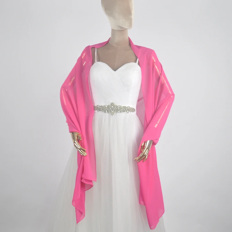 200cm*75cm Woman Wedding Wraps Bolero Chiffon Jacket Shrug For Bridal Party