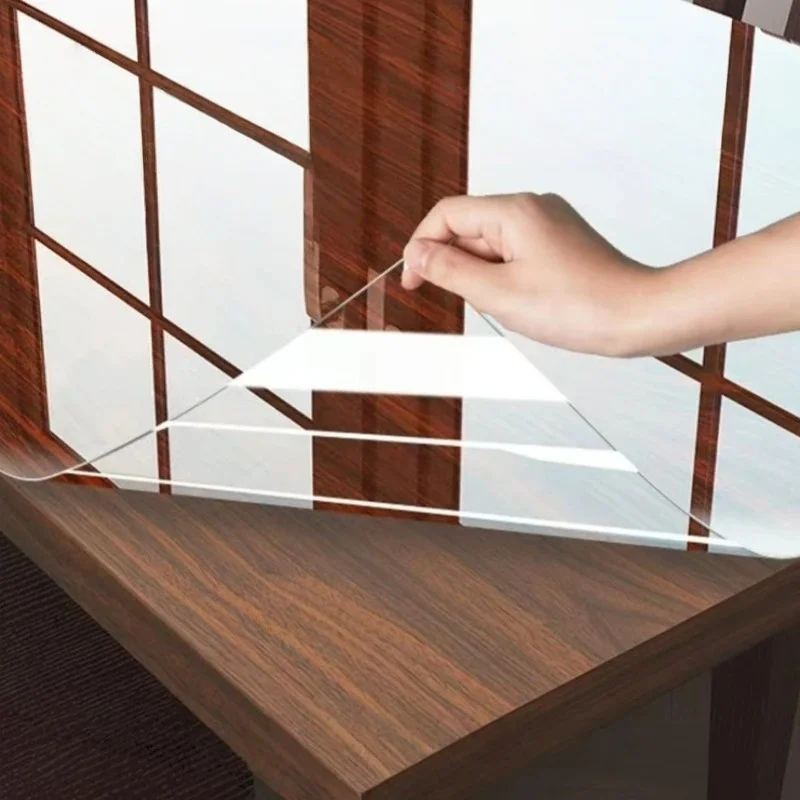Self-Adhesive Transparent Desktop Protective Film - Anti-Scratch, Heat Resistant & Waterproof Furniture Sticker