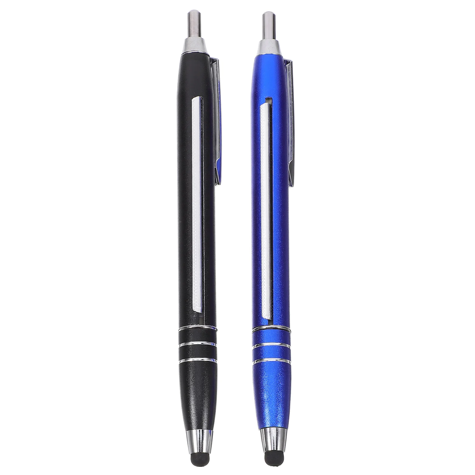 

2 Pcs Black Core Multifunction Drawing Ballpoint Pen Iron Plastic Portable Writing