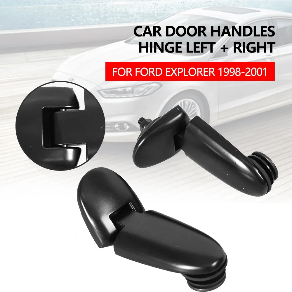 Bisagras De Vidrio De Puerta Trasera Para Ford Explorer Y Mercury – Juego Derecha E Izquierda, Plástico Y Acero, Color Negro