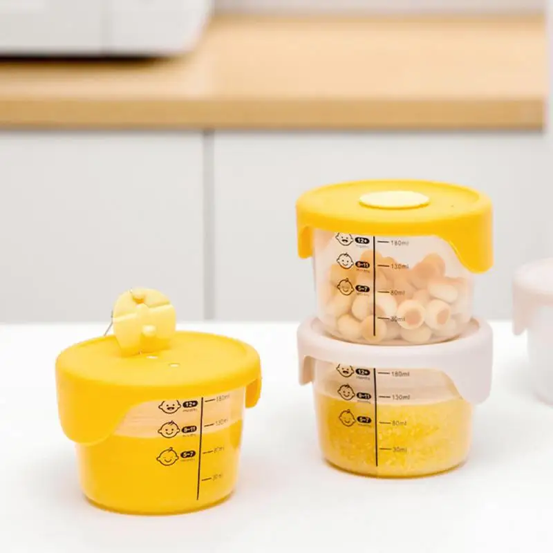 Baby Food Box Ease Use Measurement Mark Storage Box Food Grade Baby Bowl Durable Grade Supplement baby food storage containers portable food storage box