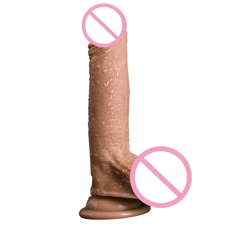 New Soft Silicone Super Realistic Male Artificial Penis Dick Strapon Huge Dildo Suction Cup Adult Sex Toys For Women Masturbator