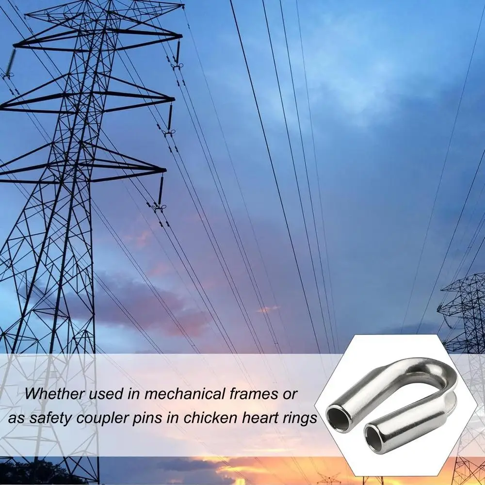 Description Picture 2 of itemWire Rope Cable Thimbles Stainless Steel Thimble Safety Thimble For Wire Rope Cable Wire Rope Chain Thimble Rope Thimble Rigging