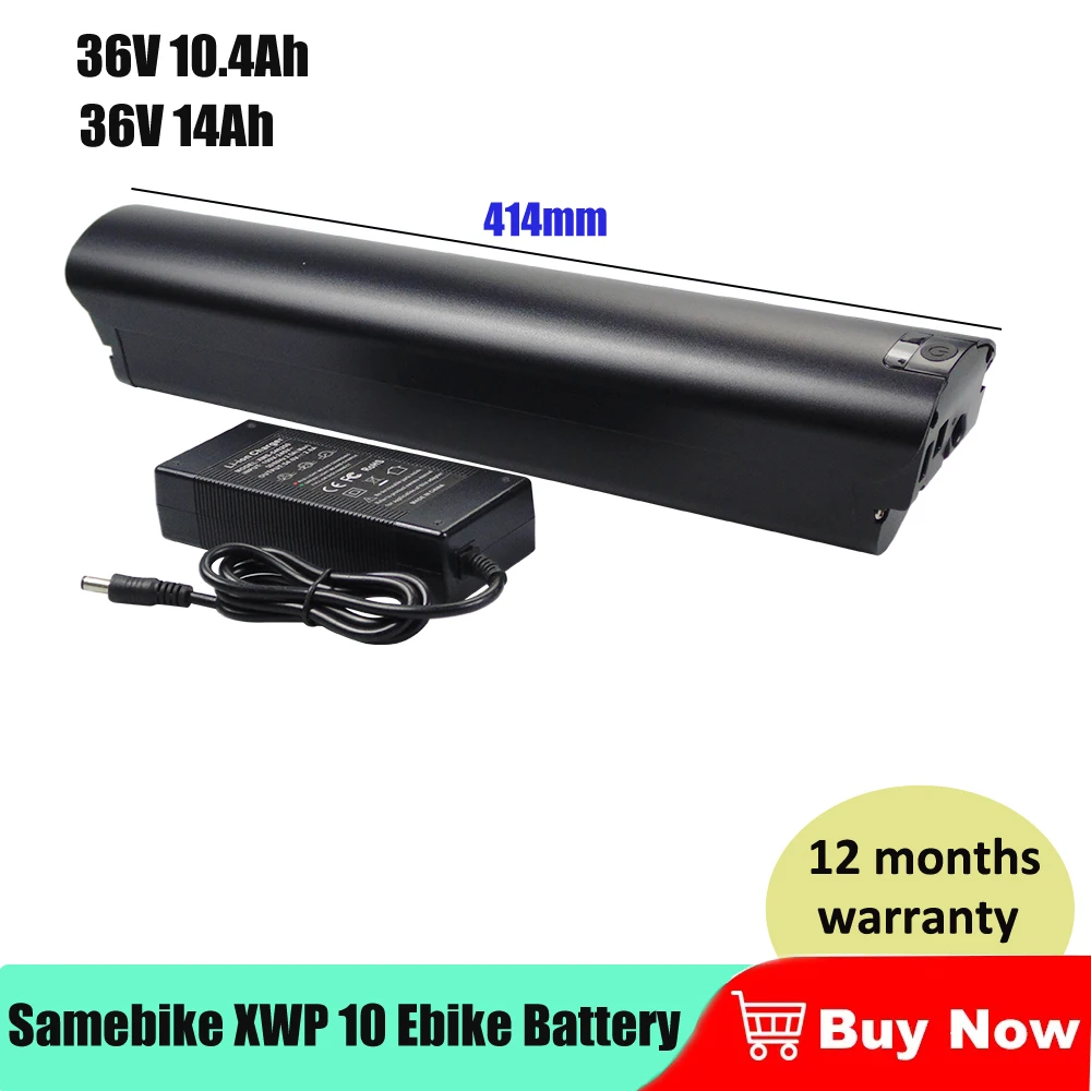 Samebike Xwp 10Randride Ys90 Pacco Batteria Ebike 36V 10.4Ah 14Ah Samebike Xwp 10 Batterie Integrate Telaio Bici Elettrica