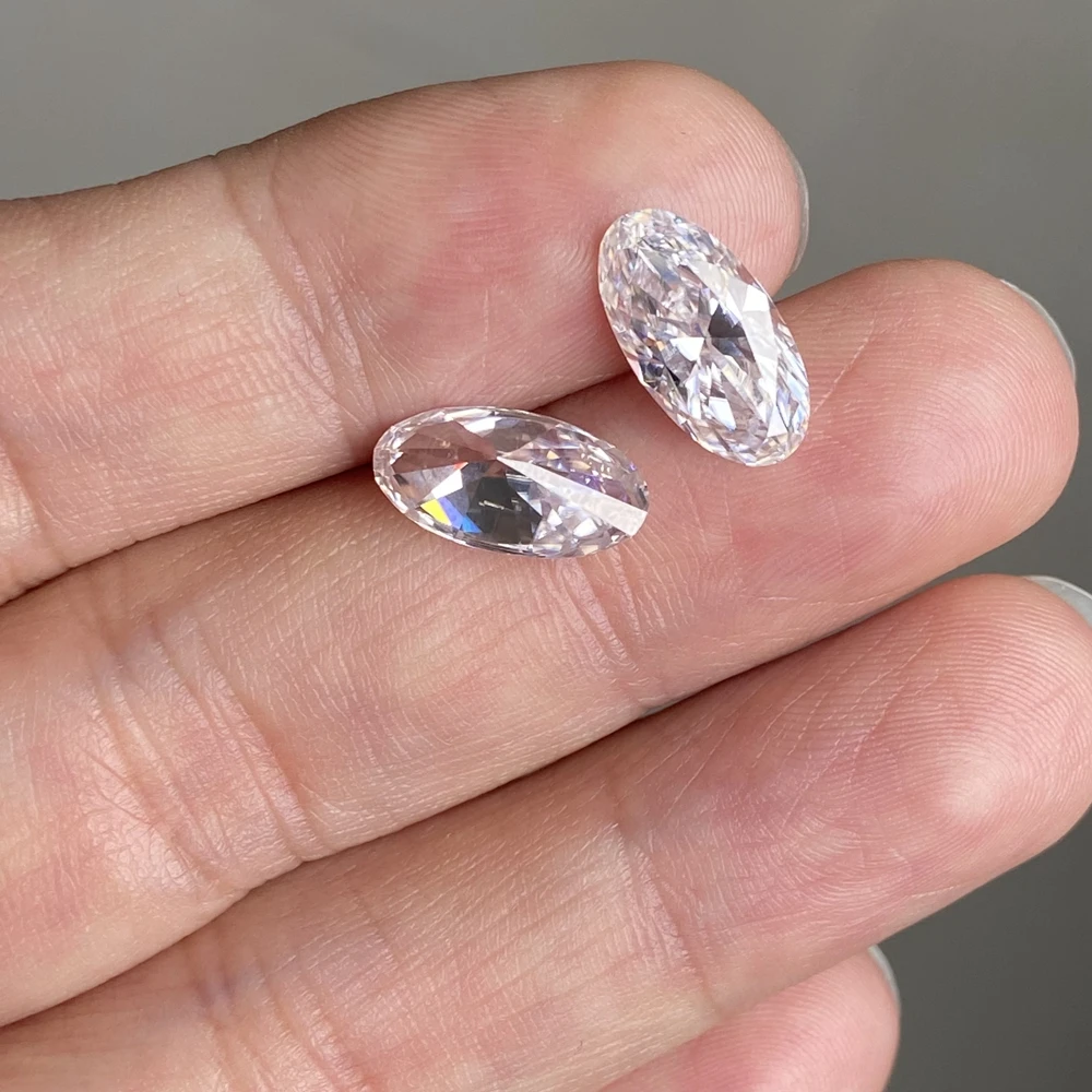 Meisidian 7X13.5mm 3 Carat Lengthen Oval Cut Loose D VVS Moissanite Diamond Gemstone
