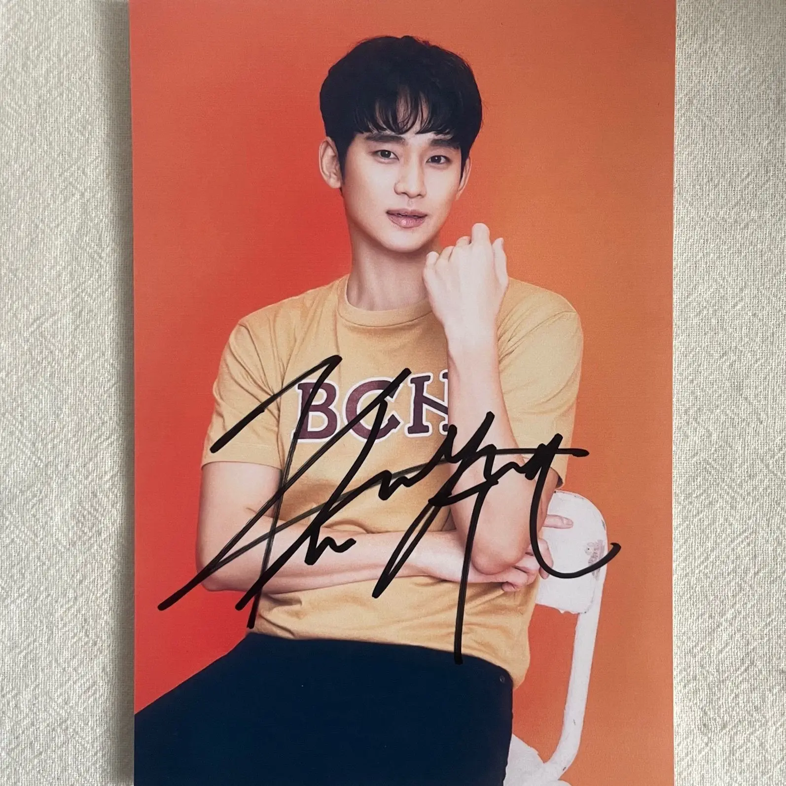 Soo-hyun Kim Su-hyun Signature Photo Hand Signed Photo Fans