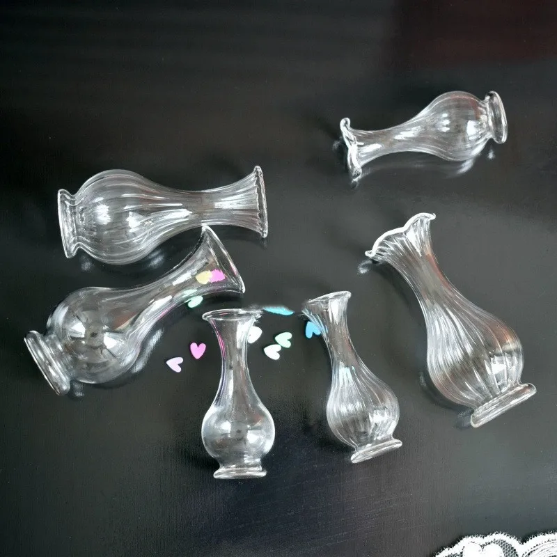 Dollhouse Miniature Jasmine Flower Glass Vase Model Toys Doll House Accessories Decor Toy Green Plant Ornaments Crafts Decor 5
