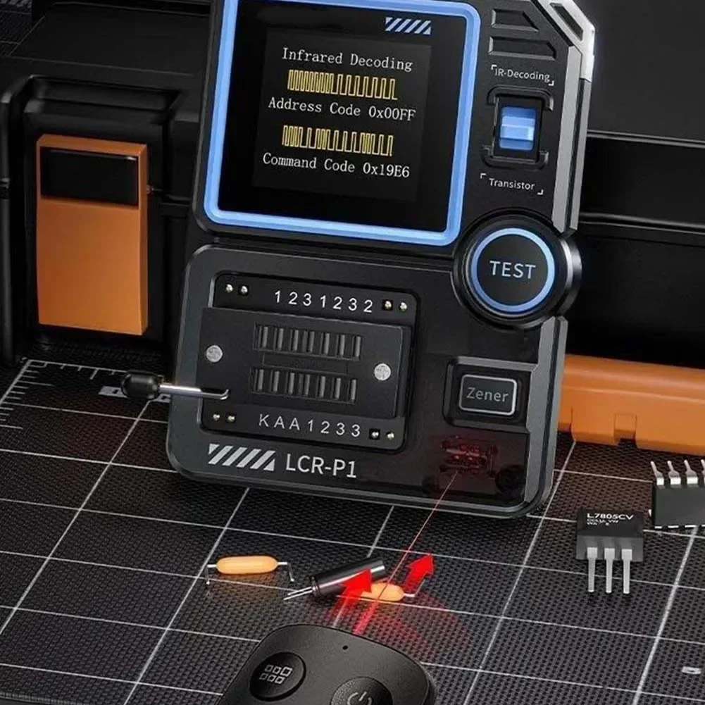 LCR-P1 Transistor Tester Diode Triode Capacitance Resistance Meter LCR ESR Meter Test Measurement Inspection Industrial