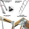 Aluminum Attic Ladder - Lightweight and Portable, 375-pound Capacity Convenient Access to Your Attic Fits 7'8"-10'3" Ceiling 5