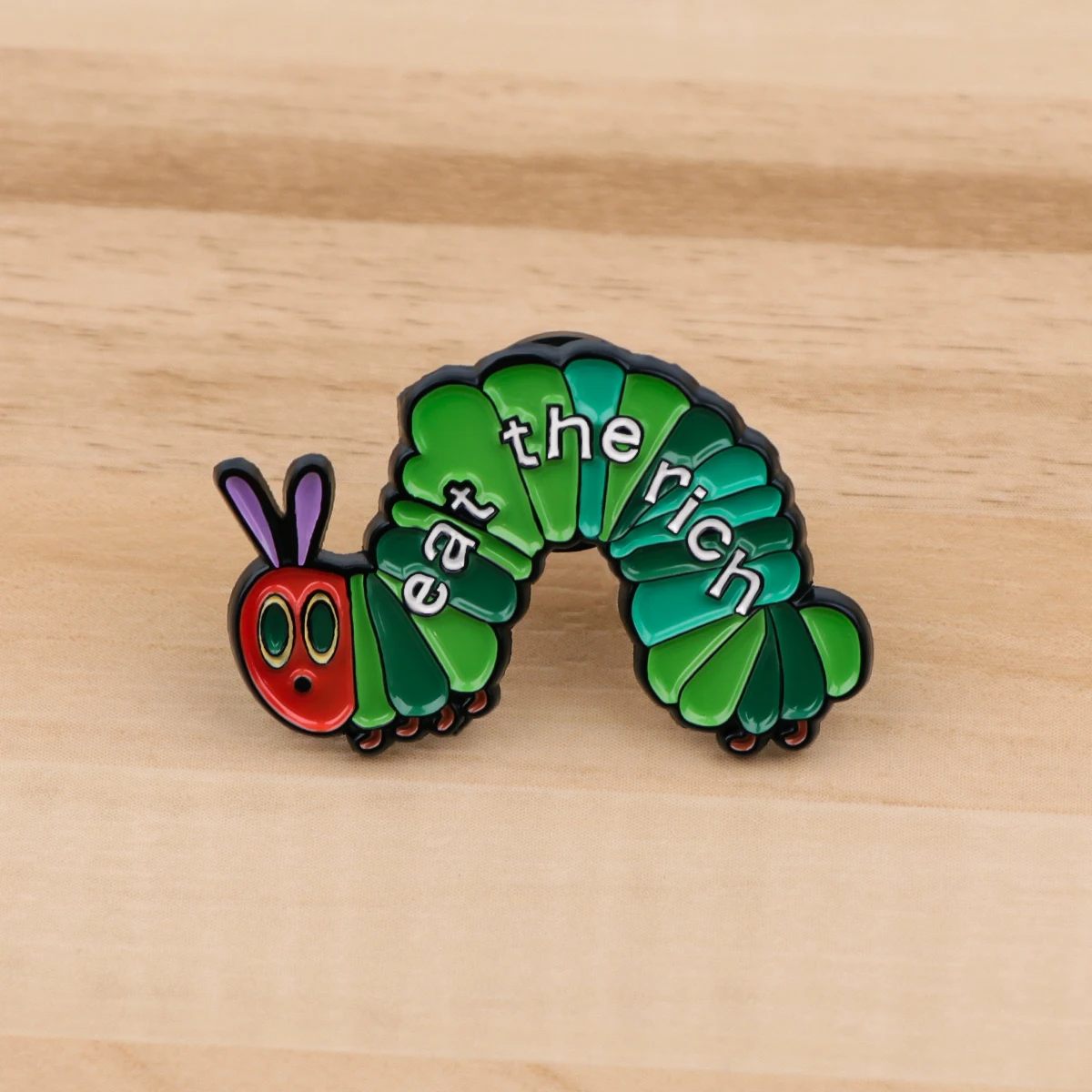 Eat The Rich Enamel Lapel Pin – Bold Accessory for Hats, Clothes, Backpacks & More