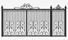 Support Customization Wrought Iron Sliding Gates Iron Gate Decor Wrought Iron Gate 2