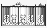 Support Customization Wrought Iron Sliding Gates Iron Gate Decor Wrought Iron Gate 2