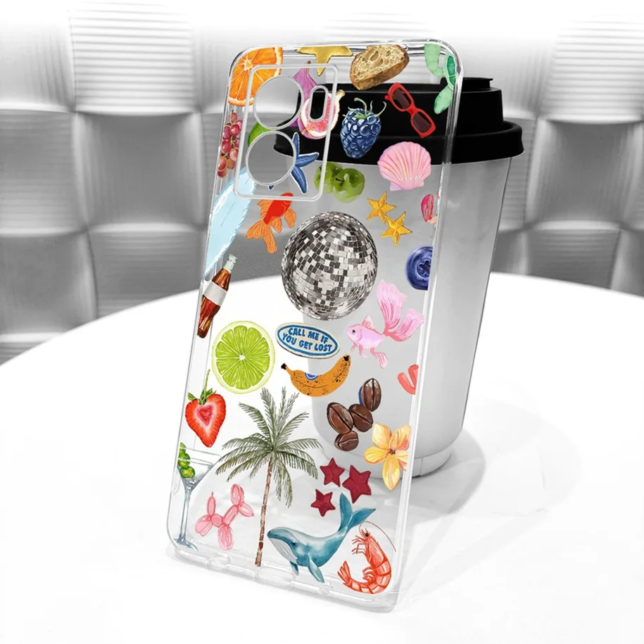 Stylish Flower Butterfly Soft Clear Silicone Phone Case Cover