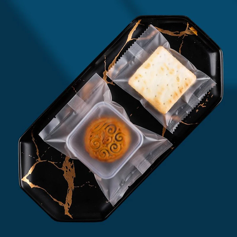 100Pcs Thicker Machine Seal Gift Bags Clear Frosted Food Biscuit DIY Baking Cake Bag