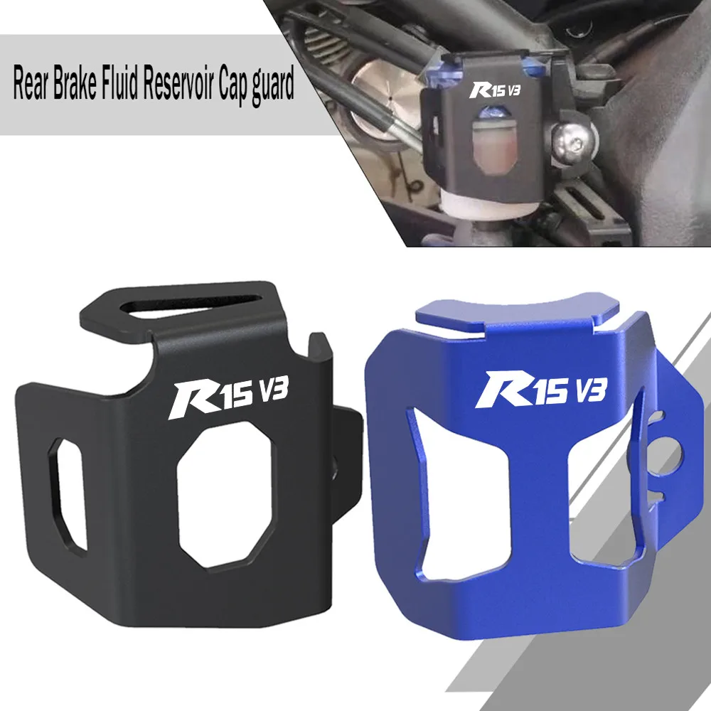 

For Yamaha YZF-R1/R3/R6/R15/R25 YZF R15 V3 R15V3 2009 - 2023 Motorcycle Rear Brake Fuel Tank Fluid Reservoir Cover Guard CNC Cap