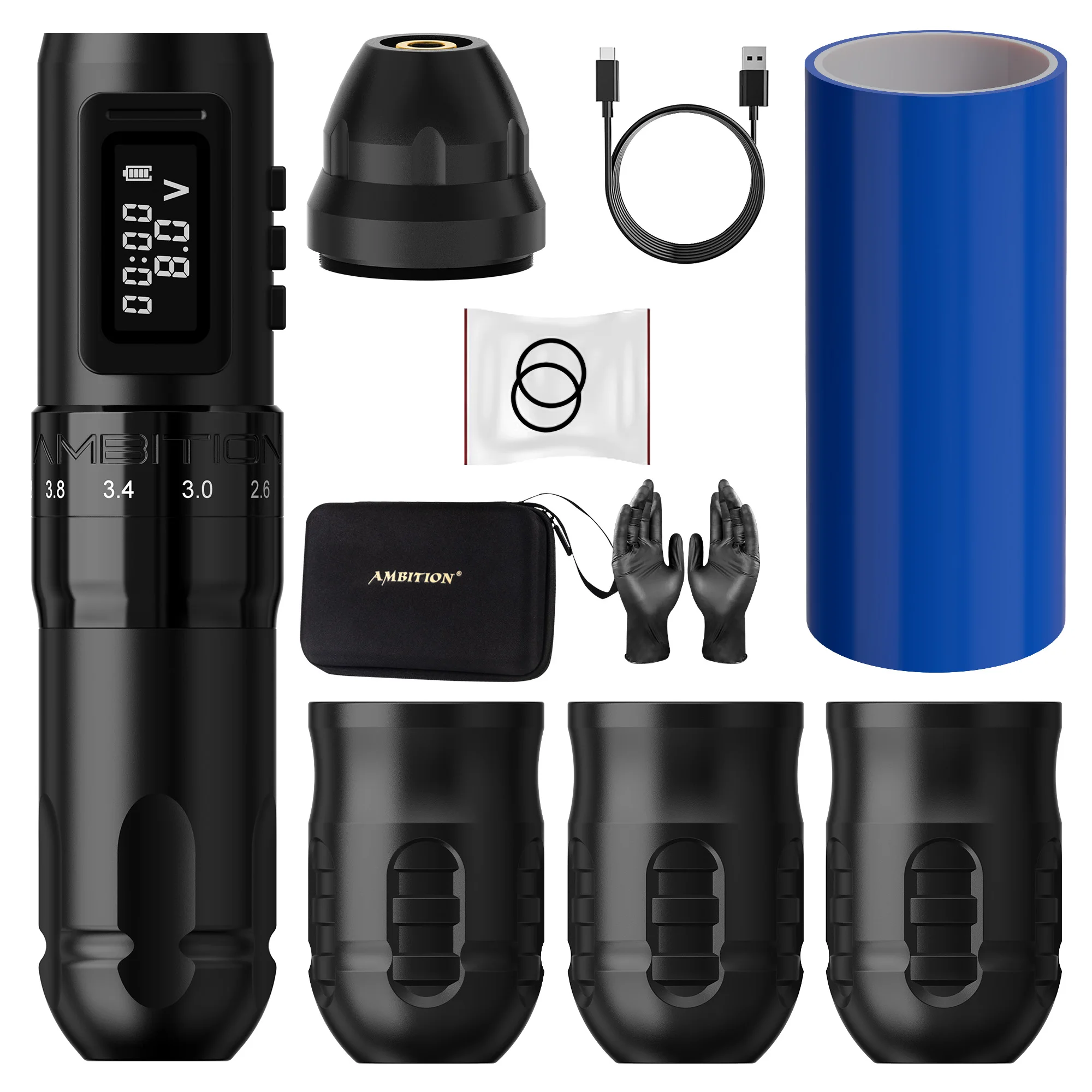 Ambition MARS-U プロフェッショナルワイヤレスタトゥーマシンペン調整