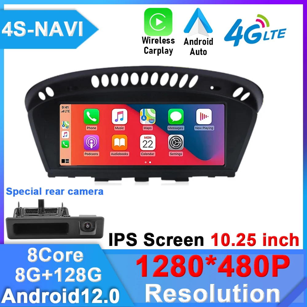 

10.25'' Android 12 For BMW 3 Series E92 CIC System 2009 - 2012 WIFI 4G GPS Car Multimedia Player Head Unit Touch IPS Screen
