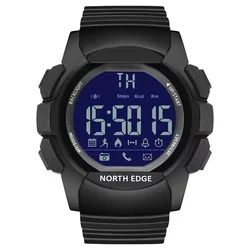 Men's Military Waterproof Sport Watch with LED Digital Display and Stopwatch (Black)