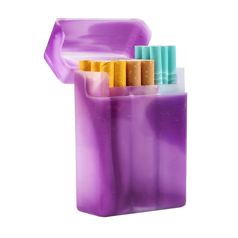 Cigarette Case Multifunctional Plastic Men Flip Lid Lighter Storage Box