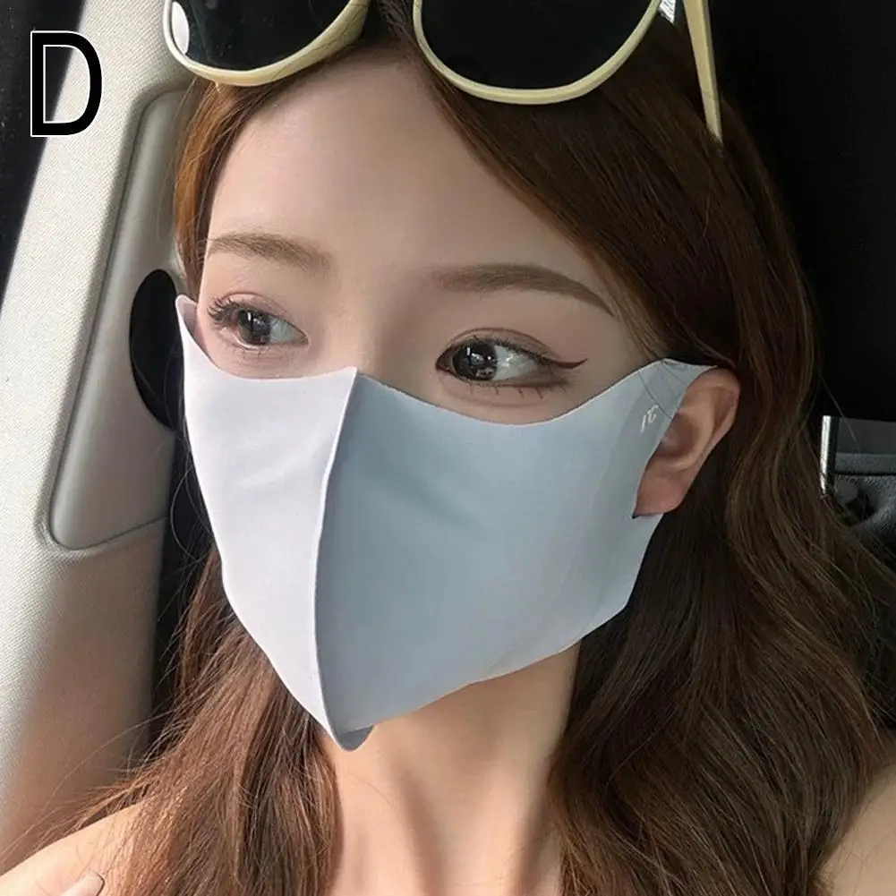 Ice Silk Face Mask For Women Sun Protection UPF 50+ UV Face Cover Breathable Eye Protection Mask For Fishing Hiking Cycling