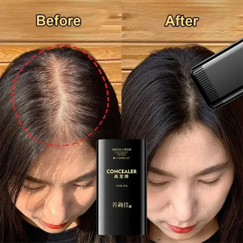 Temporary Hair Color Stick for Gray Coverage - Black Hair Comb Pen