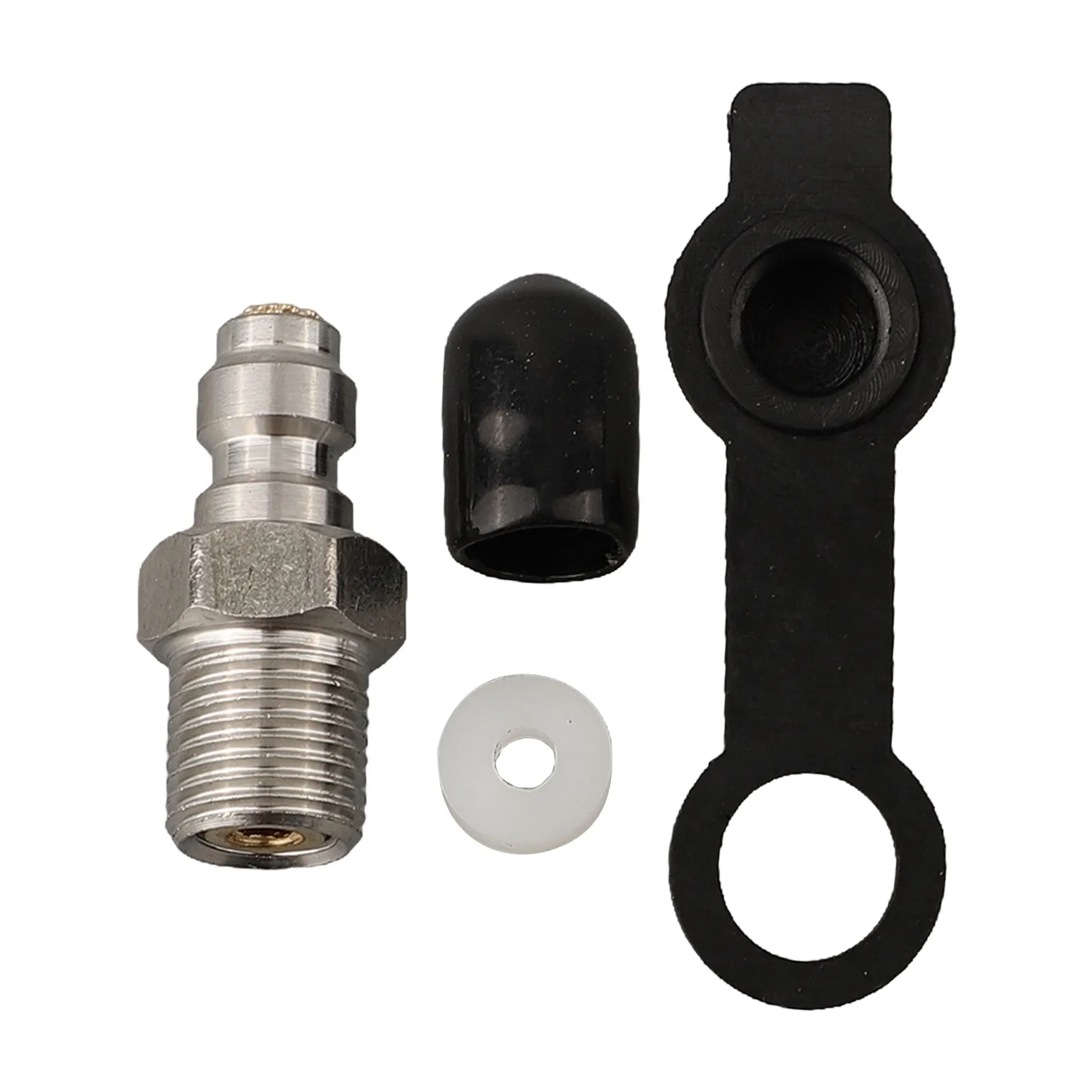 8MM M10x1 Adapter Pneumatic Quick Coupler Reliable Connection Secure Thread Fittings Convenient Dust Cap High-Quality Material