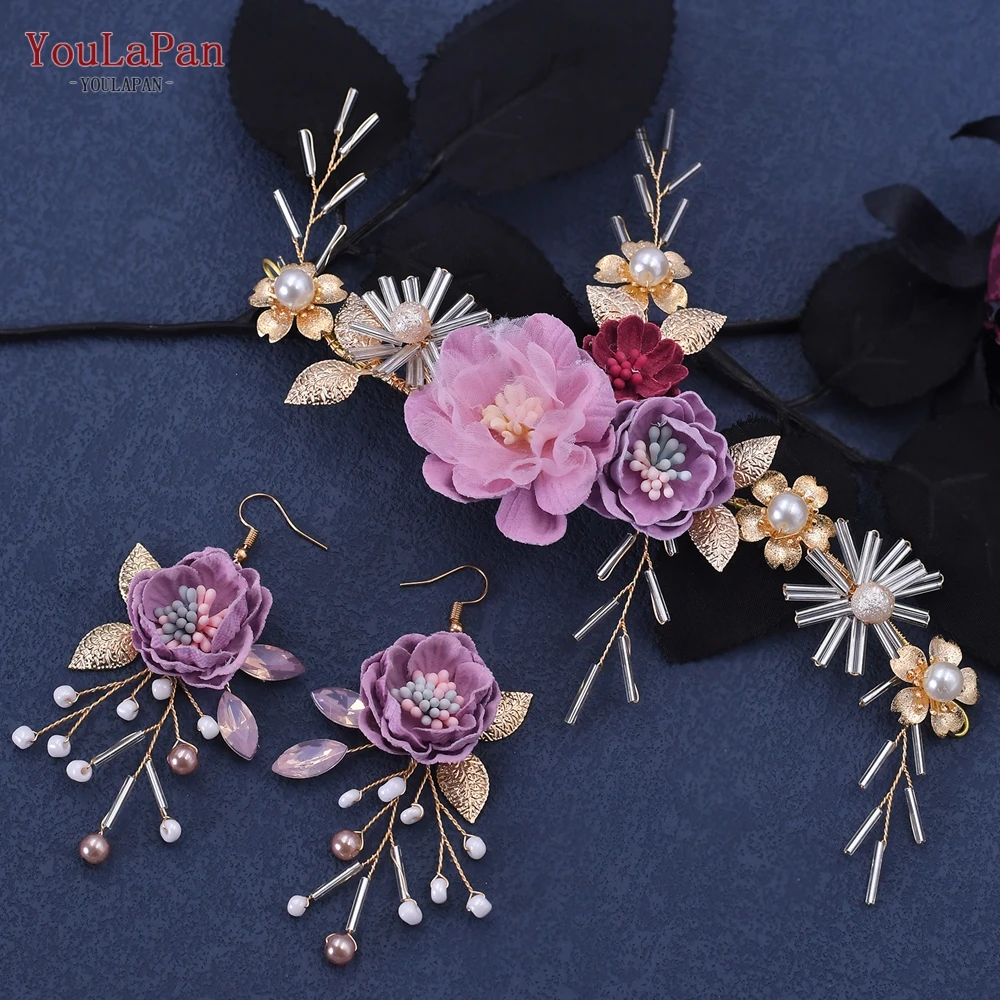 YouLaPan Flower Headband Bridal Tiaras Hair Jewelry Western Wedding Fashion Headdress Floral Pearl Hair Accessories HP190