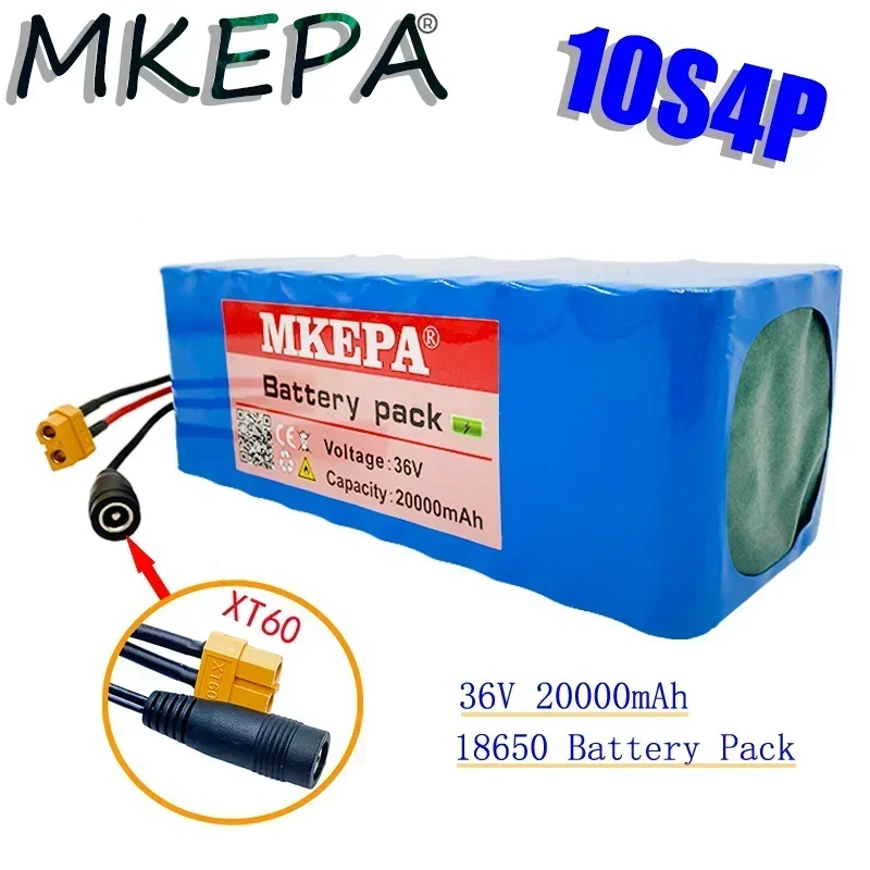 電動自転車用ハイパワーバッテリーパックbmsxt60コネクタ36v10s4p20ah500w42v20000mah42v