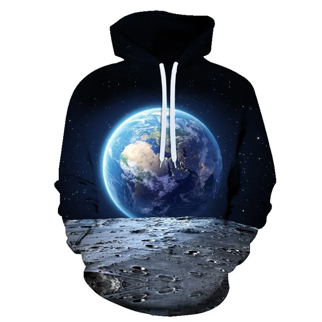 Sudaderas con capucha con estampado 3D de planeta universo para hombre, sudaderas con capucha informales de cuello redondo, jerséis creativos, abrigo informal para niño y niña 1