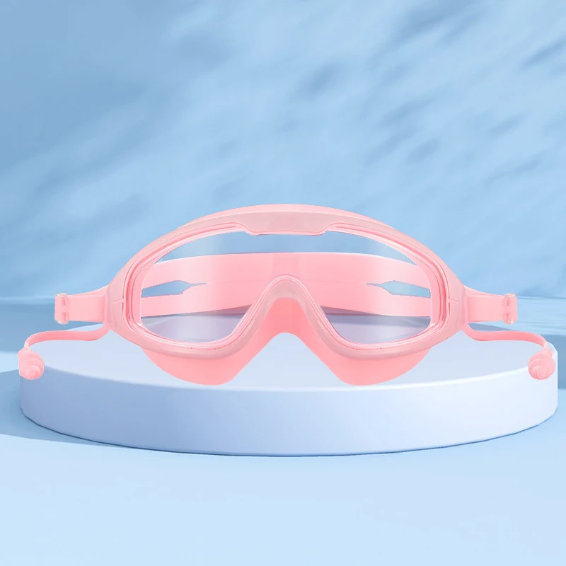 Schwimmbrille für Erwachsene, großer Rahmen, HD, Weitsicht, Antibeschlag, Schwimmbadbrille, Brillen, Wassersport, Taucherbrille, verbundene Ohrstöpsel – Detail 15