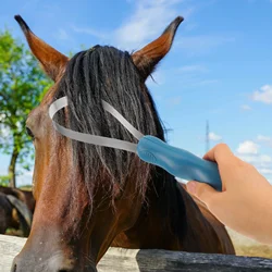 Horse Brush Cow Livestock Hair Comb Stainless Steel Scraper Cattle Grooming Serrated Remover