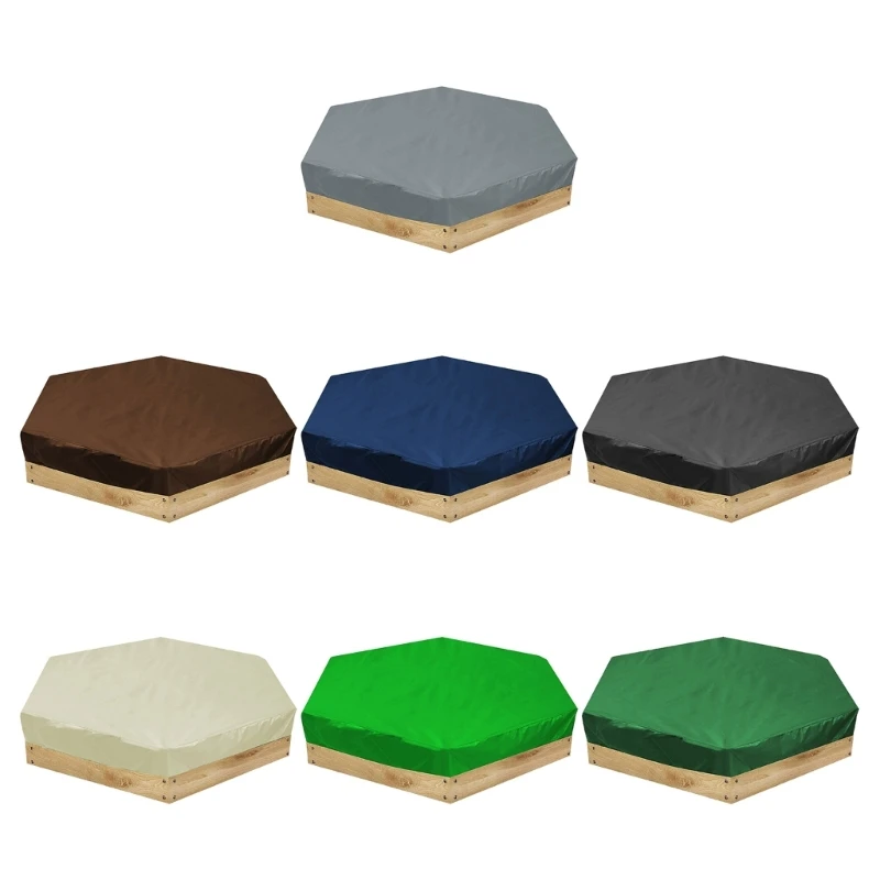 

Drawstring Sandbox Cover Outdoor Dustproof Hexagonal Sandpit Cover Waterproof Sandpit Shield Leafproof Protective Cover