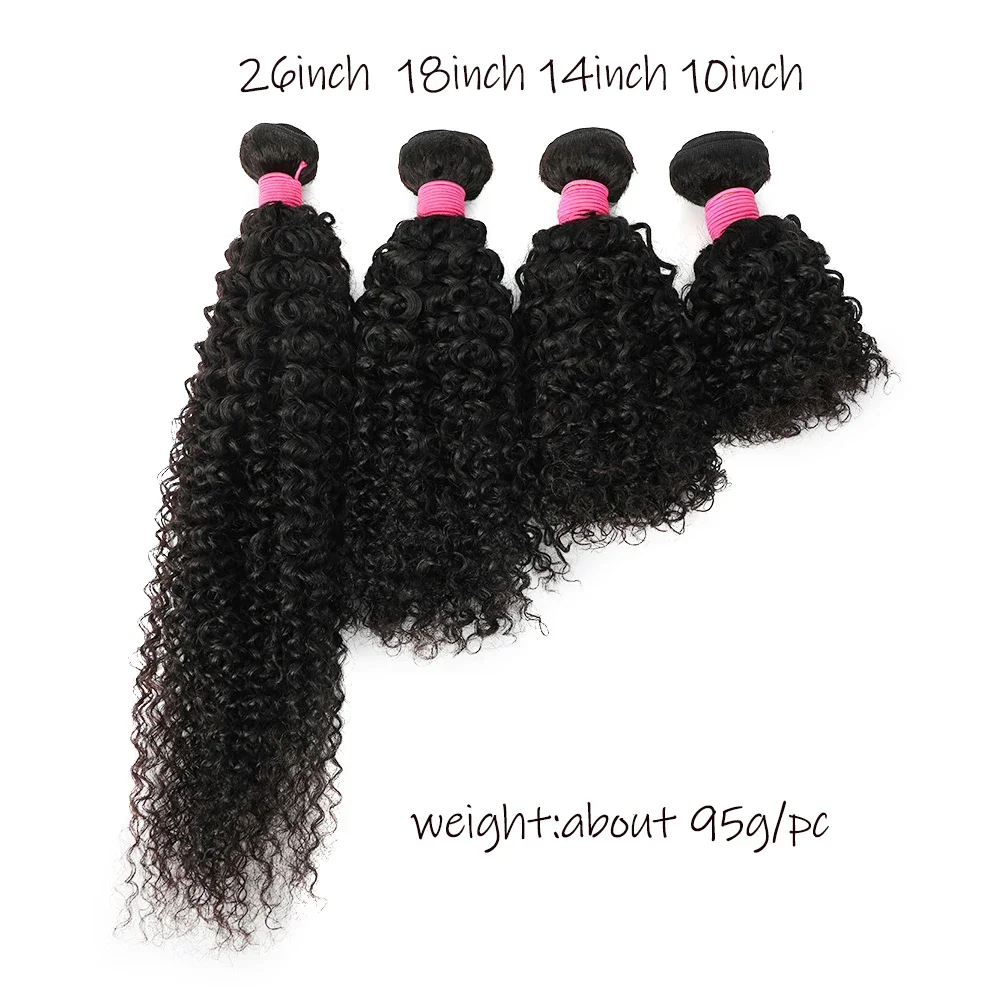 Mongolian Curly Hair Bundles Brazilian Remy Human Hair Weave Bundles Deal Pixie Curl Humain Bundle Extensions 10-30inch
