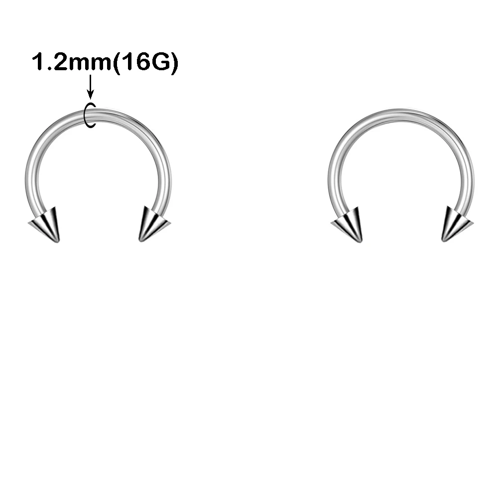 16g septum rings 316l surgical steel threadless push in septum piercing  jewelry pushin 16gauge helix | Fruugo SA