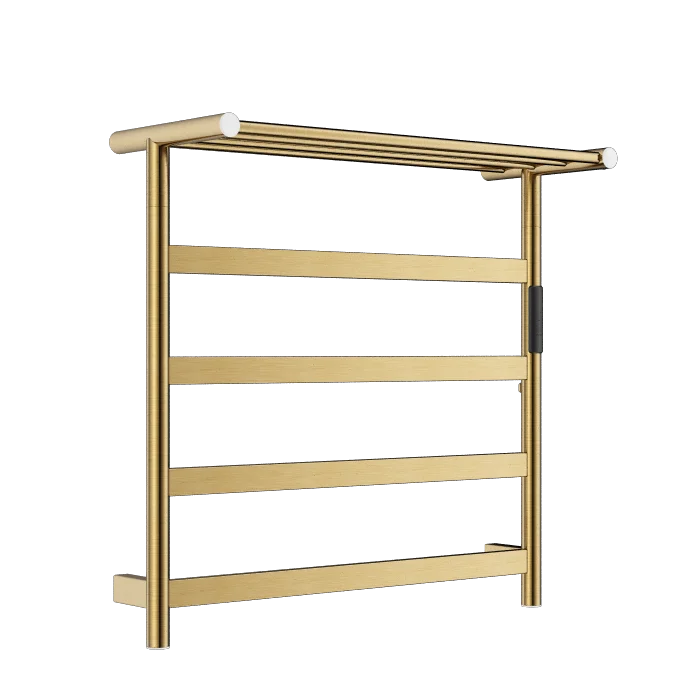 Description Picture 3 of itemElectric Towel Warmer Rack Brushed Gold Stainless Steel Towel Heated Bars Towel Drying Rack For Bathroom