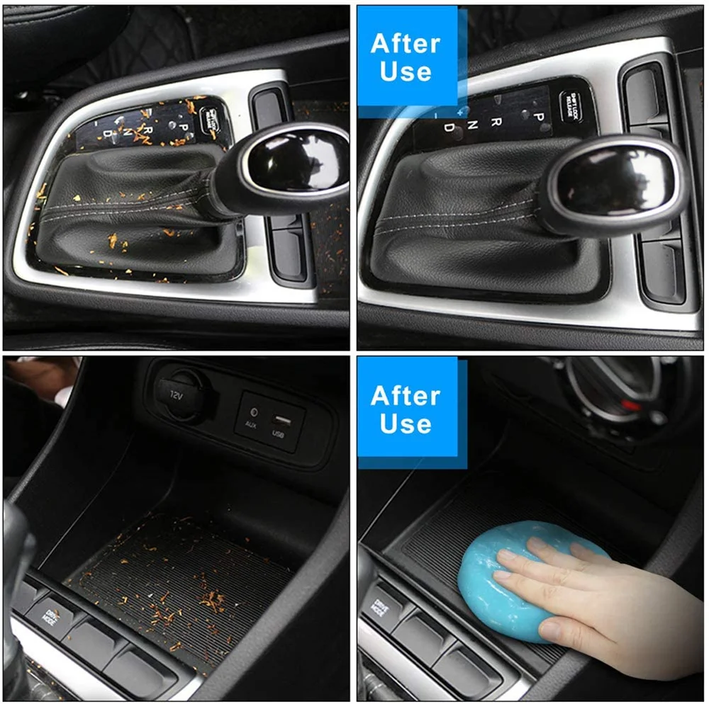 Gel de limpieza Interior de coche, eliminador de polvo mágico de ventilación automática, pegamento, limpiador de suciedad de teclado de ordenador