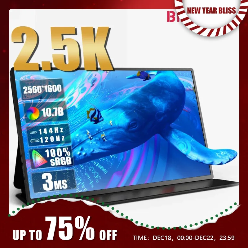 Bimawen 16 Cal 2.5K 144Hz przenośny Monitor za $118.97 / ~484zł