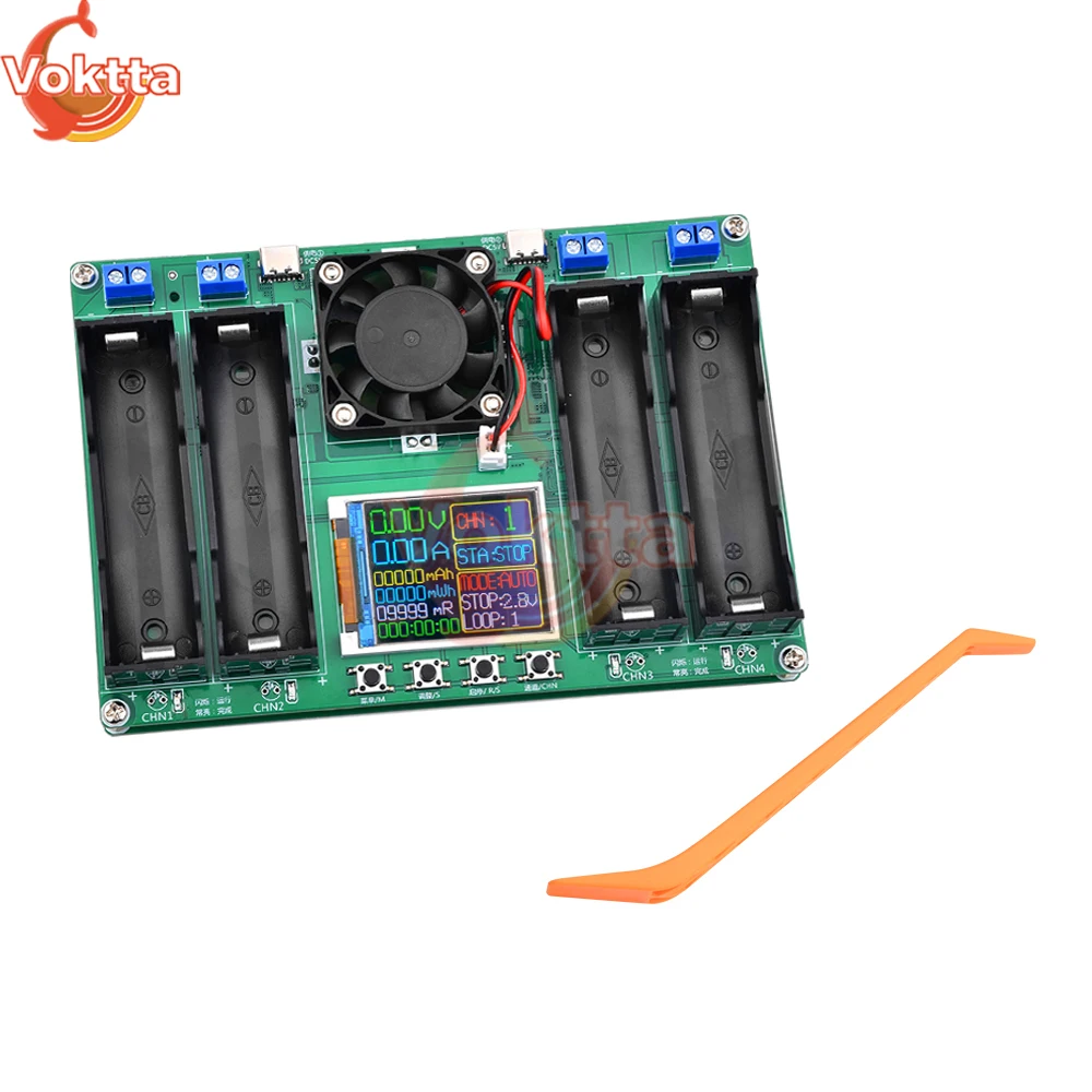 18650 Lithium Battery Capacity Tester MAh MWh Internal Resistance Tester Auto Charging and Discharging Module Power Detector 6