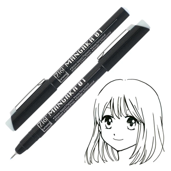 Zig Mangaka Cartoonist Outline Pen Set of 5 - Assorted Colors