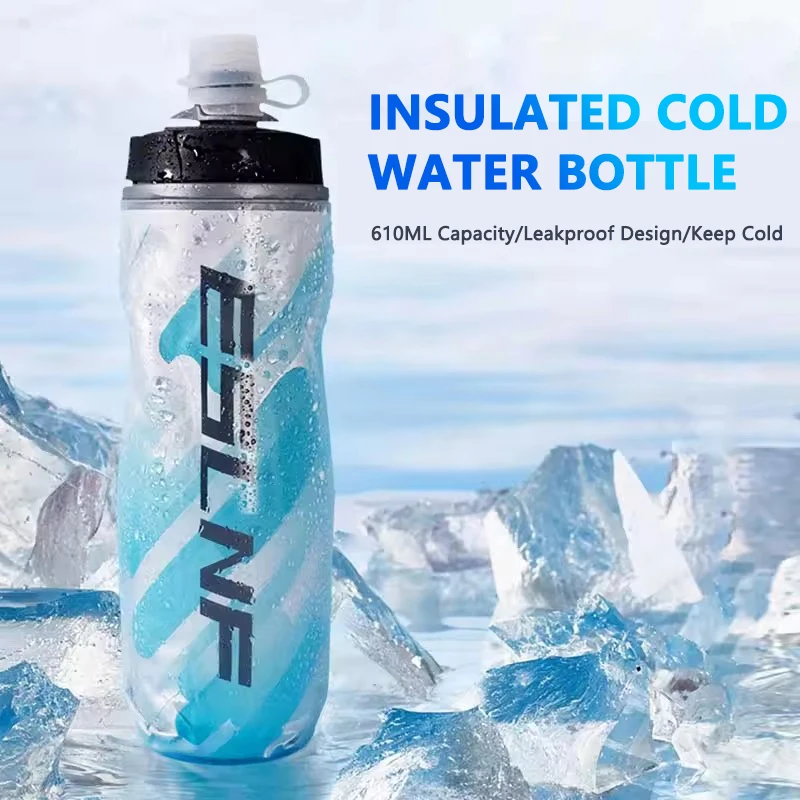 Insulated Cold Cycling Water Bottle Portable 610ml MTB Bottle Ultralight Dustproof Sports water bottle,bicycle water bottle,sports bottle