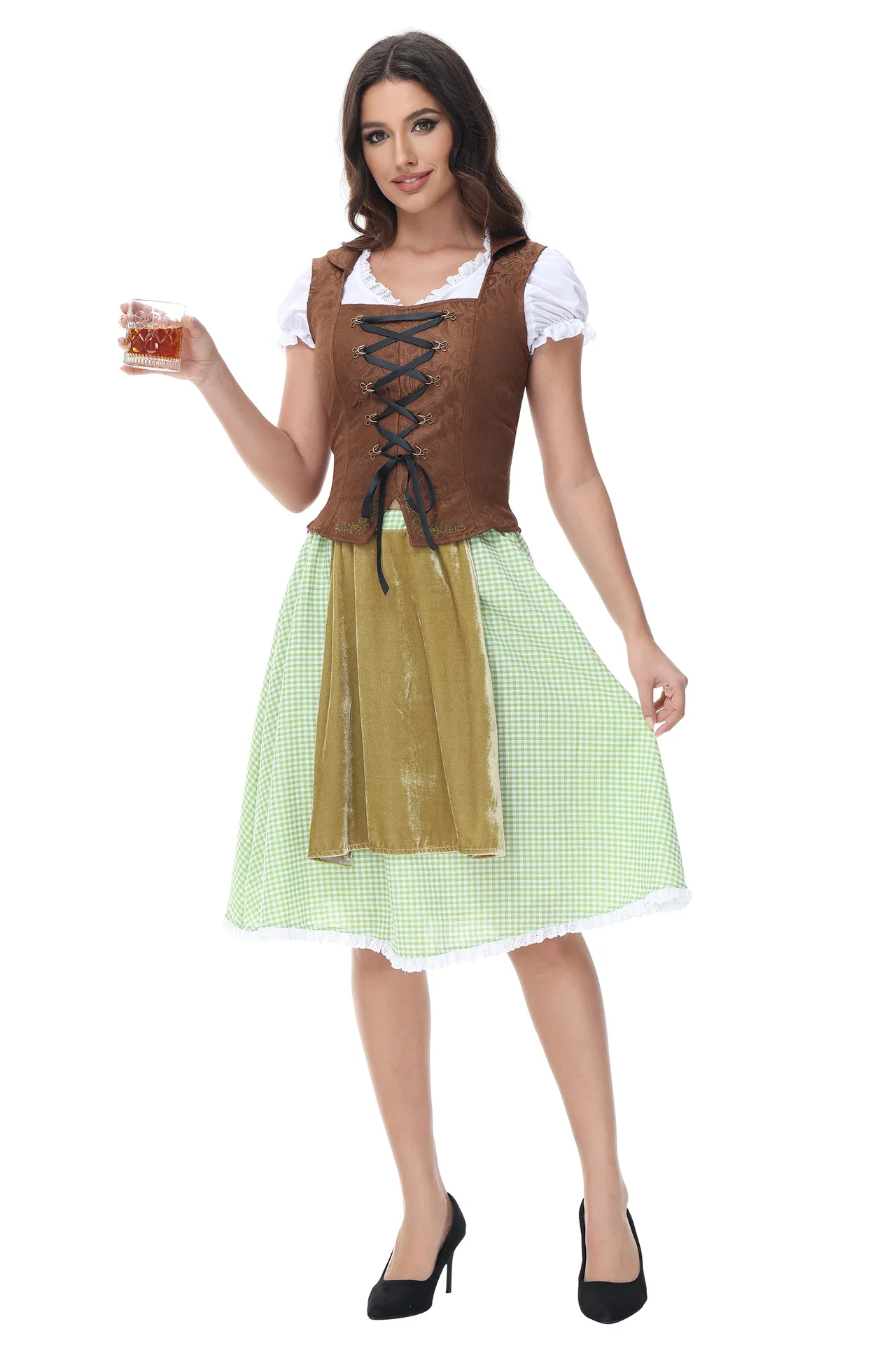 

Classic Oktoberfest Dress Women's German Dirndl Dress Costumes Bavarian Oktoberfest Carnival Halloween Cosplay Fancy Party Dress