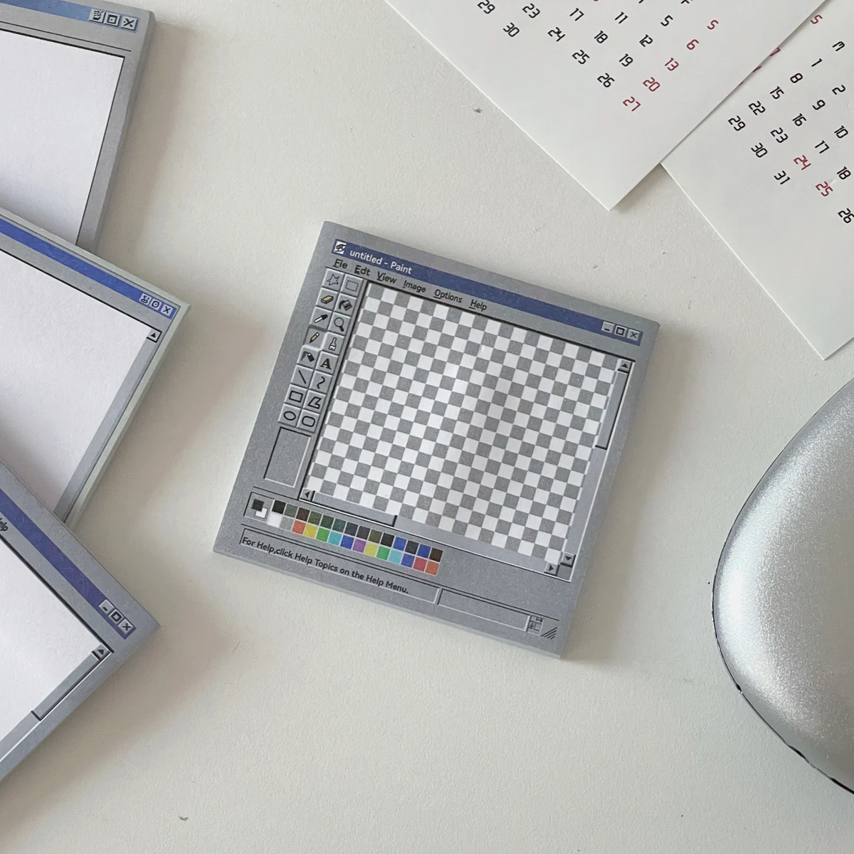 Vintage-Style Computer Drawing Sticky Notes - Durable Adhesive Memo Pad for Creative Journaling & Crafting