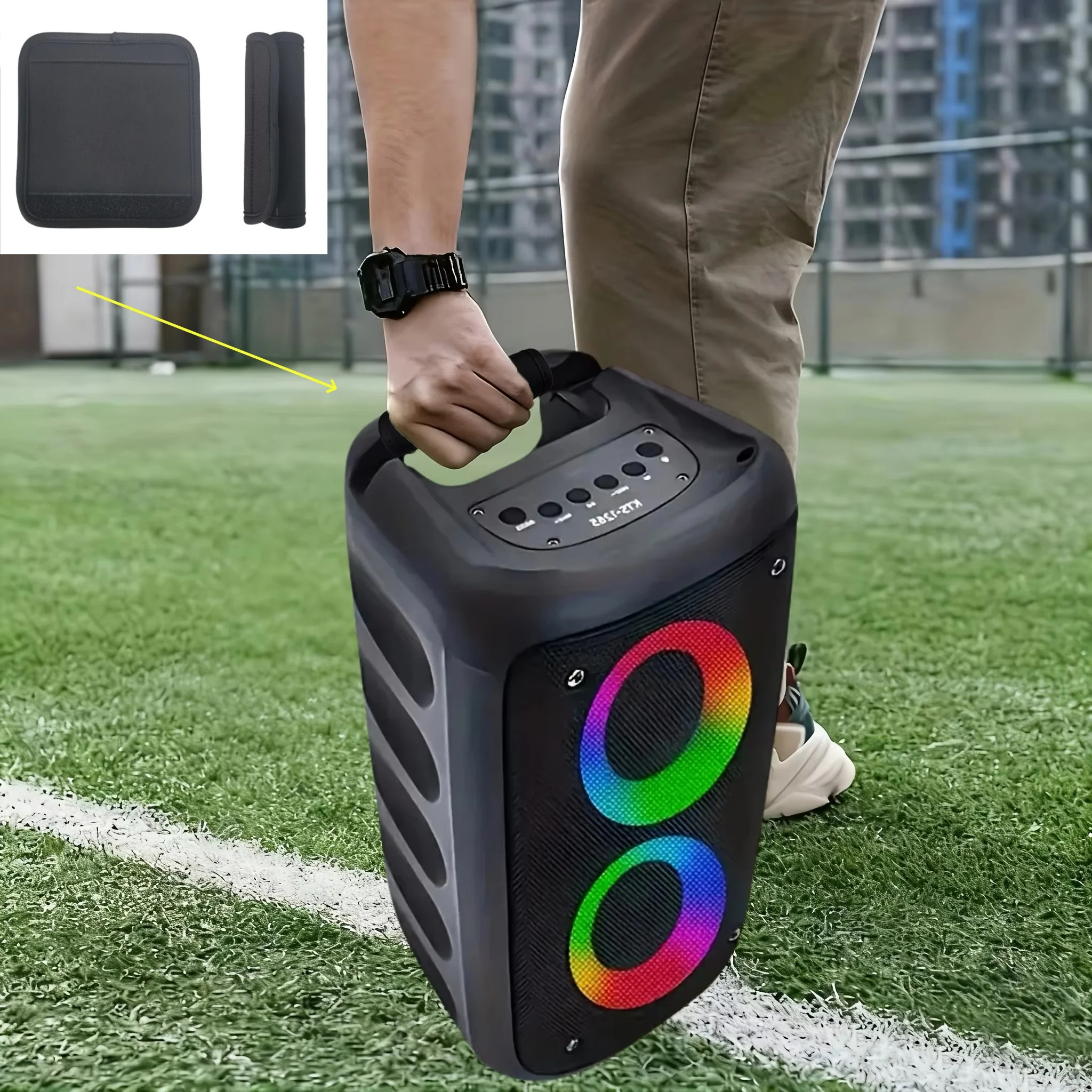 JBi Boombox 1/2/3 Speaker Handle Protector | Non-Slip Grip, Durable Textile Material,Compatible with JBi Boombox 1/2/3 Speakers