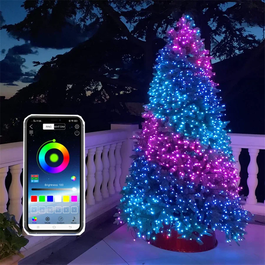 

Christmas Fairy Lights 100/200 LEDs Color Changing Smart String Light Waterproof APP Control Twinkle Light For Bedroom Xmas Tree