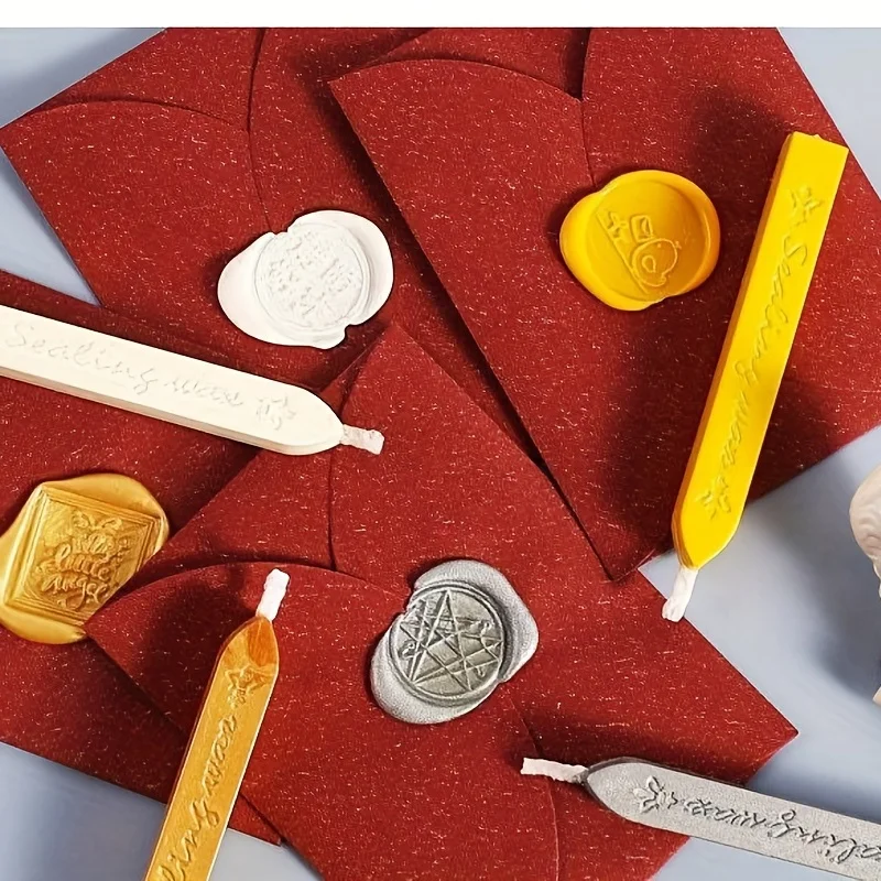 1 antique seal wax stick with wick for stamp letters vintage wax seals, various colors Christmas gifts